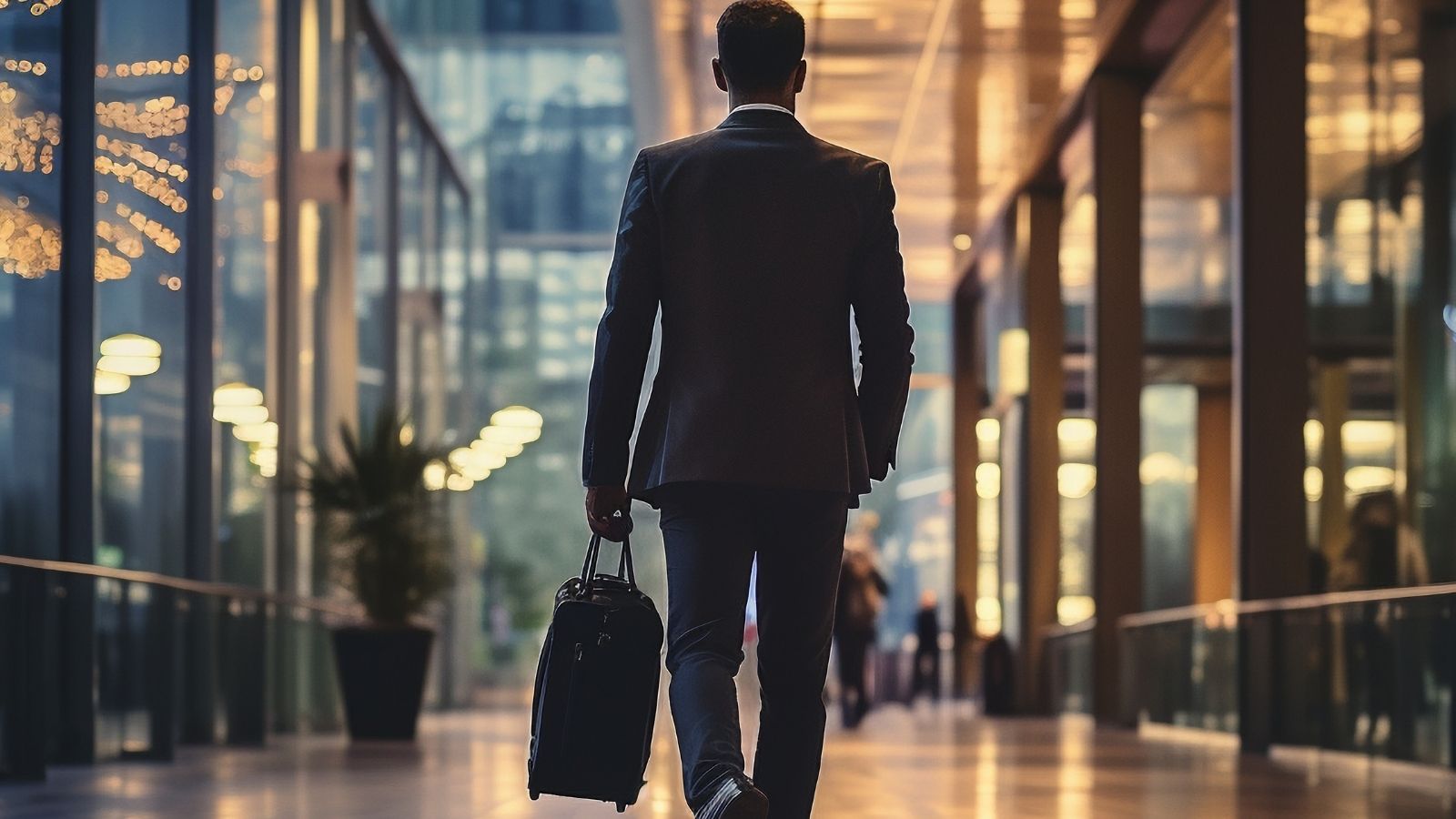 Homem de negócios caminhando