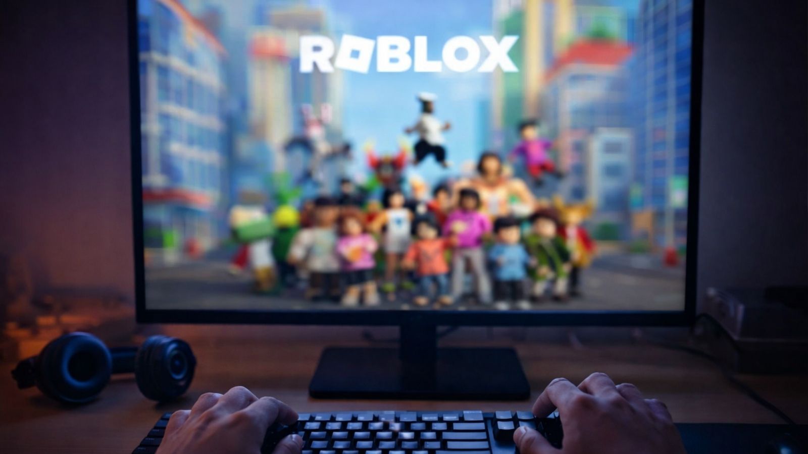 Pessoa jogando Roblox