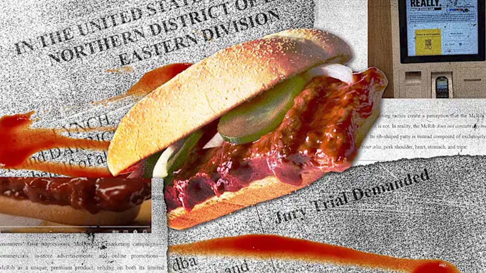 propaganda do sanduíche de costela do McDonald's nos EUA