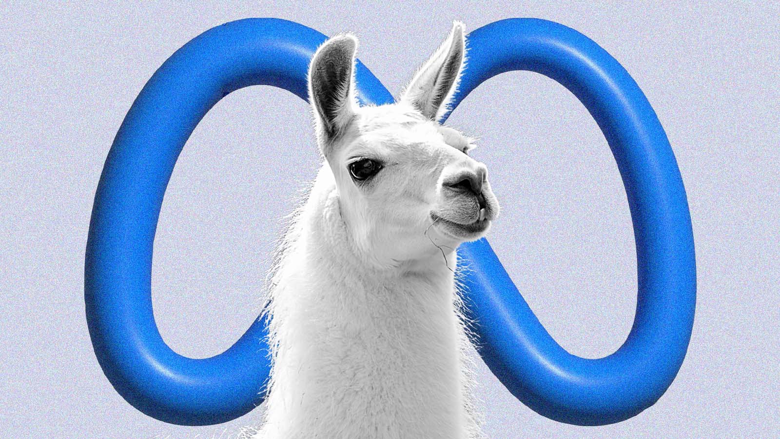 Llama símbolo do modelo de linguagem da Meta
