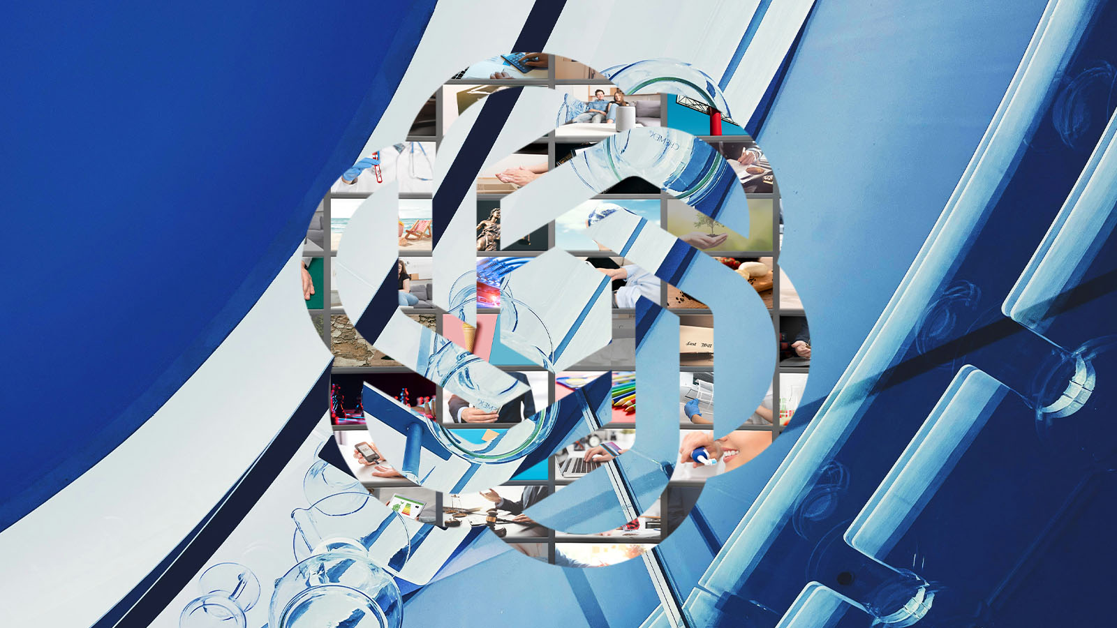 logotipo da OpenAI/ ChatGPT em material espelhado