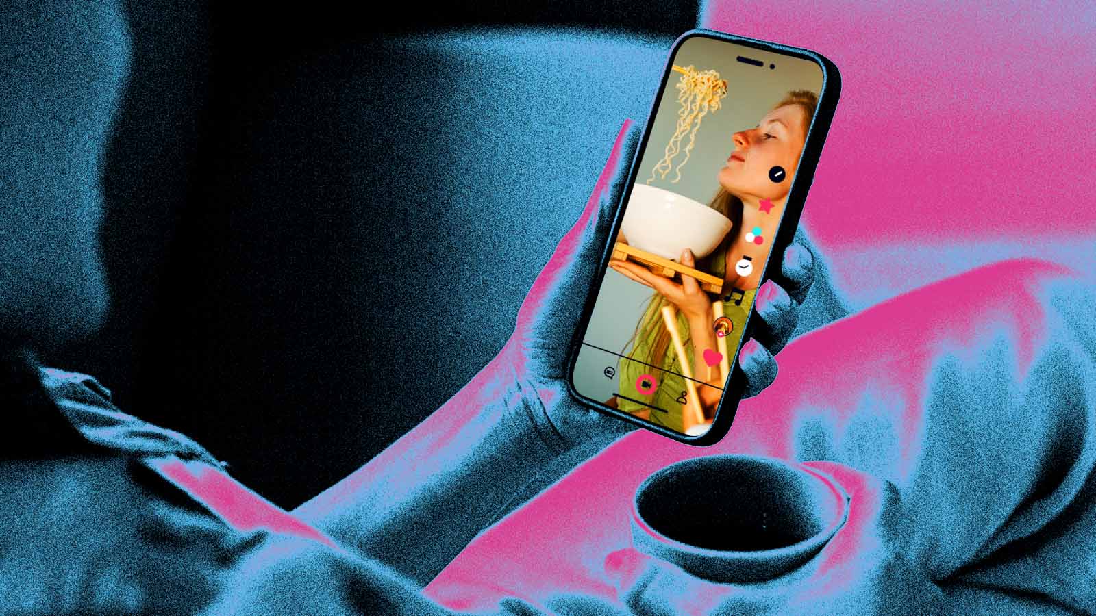 celular mostra vídeo sobre hábitos chineses no TikTok