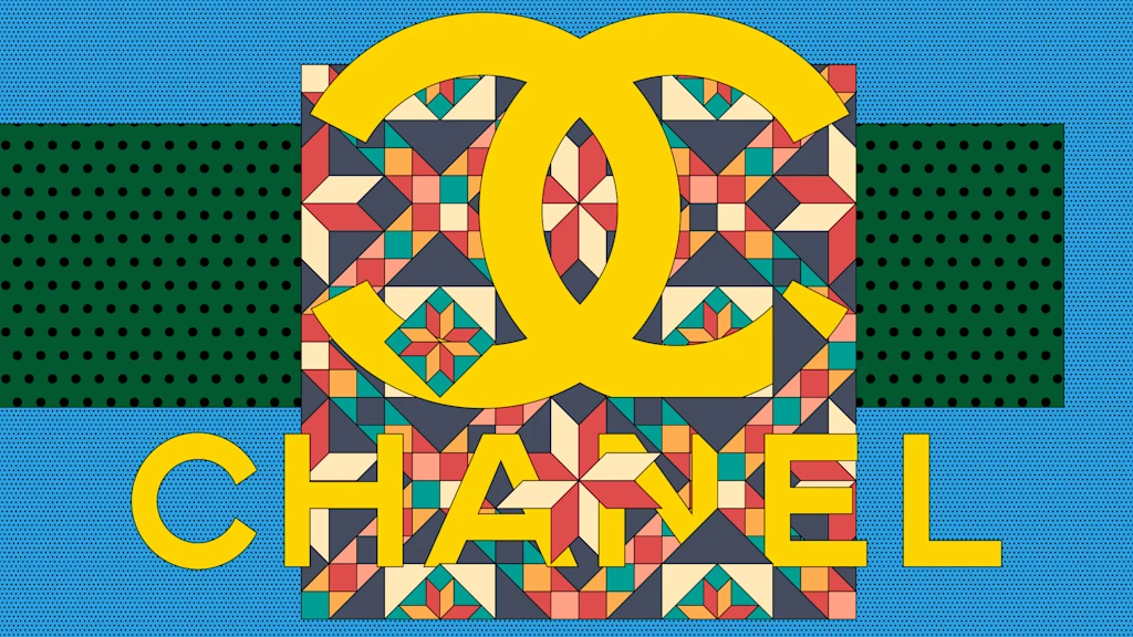 collabs com colagem com os logotipos das marcas Chanel e Gee&rsquo;s Bend