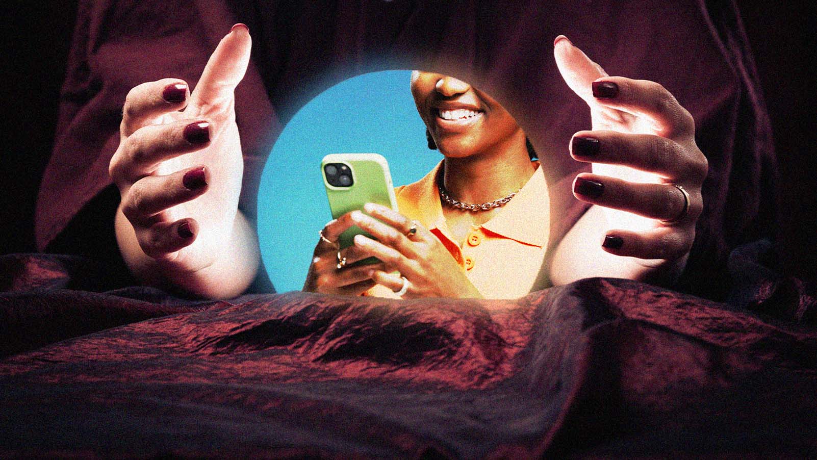 jovem consulta celular