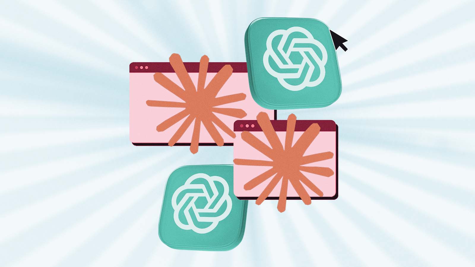 logotipos da OpenAI e da Anthropic