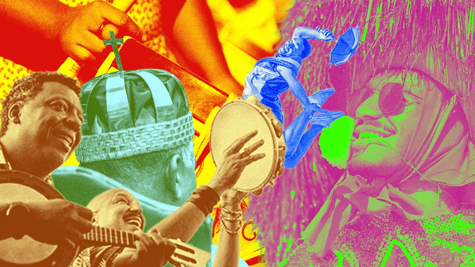 colagem de imagens de festas populares brasileiras