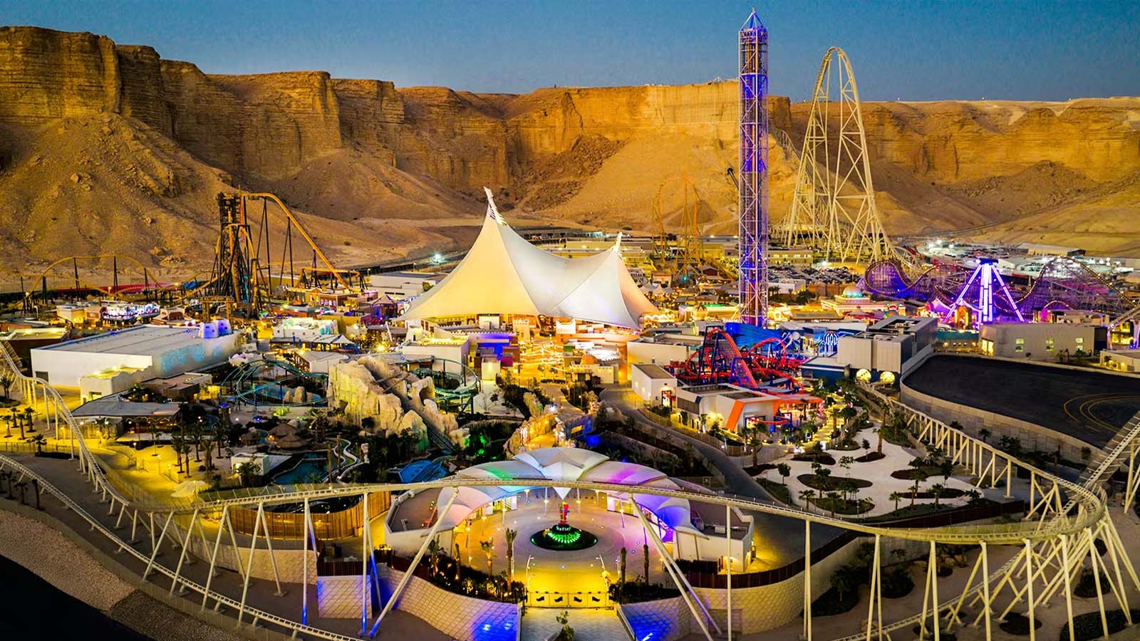 montanha-russa de 250 km/h da Arábia Saudita