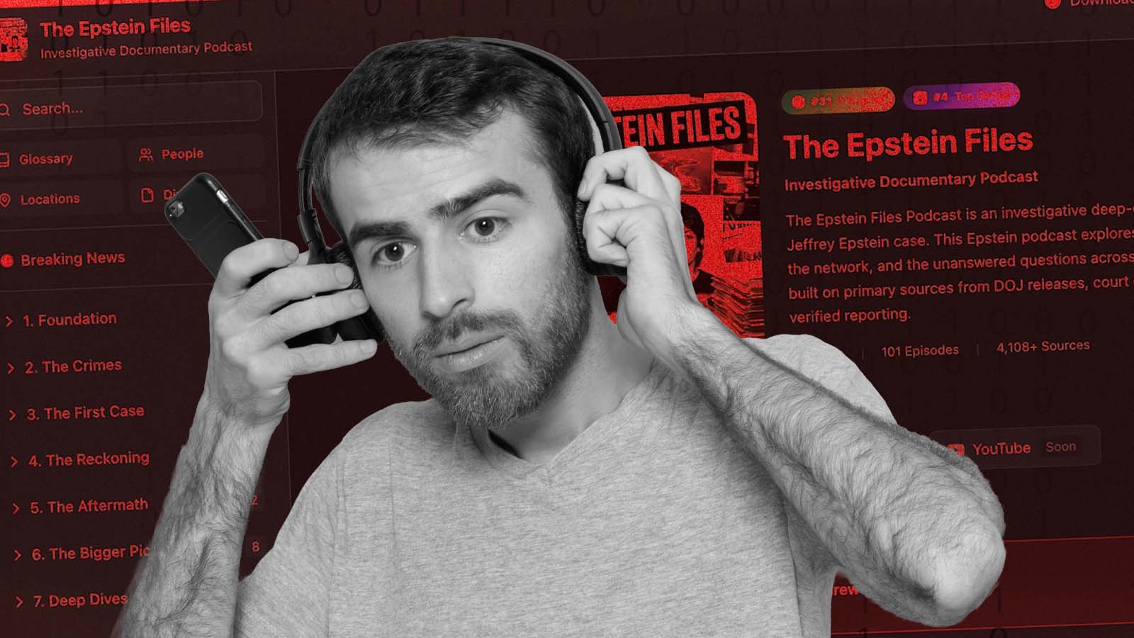 podcast com os arquivos do caso Epstein