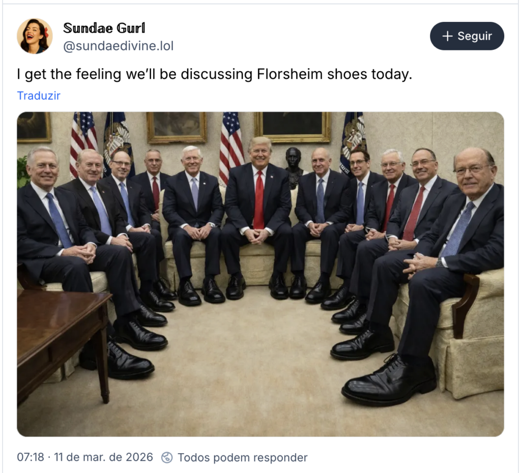 Os memes depois da foto da Getty Images mostrar o tamanho do sapato de Marco Rubio presenteado por Trump