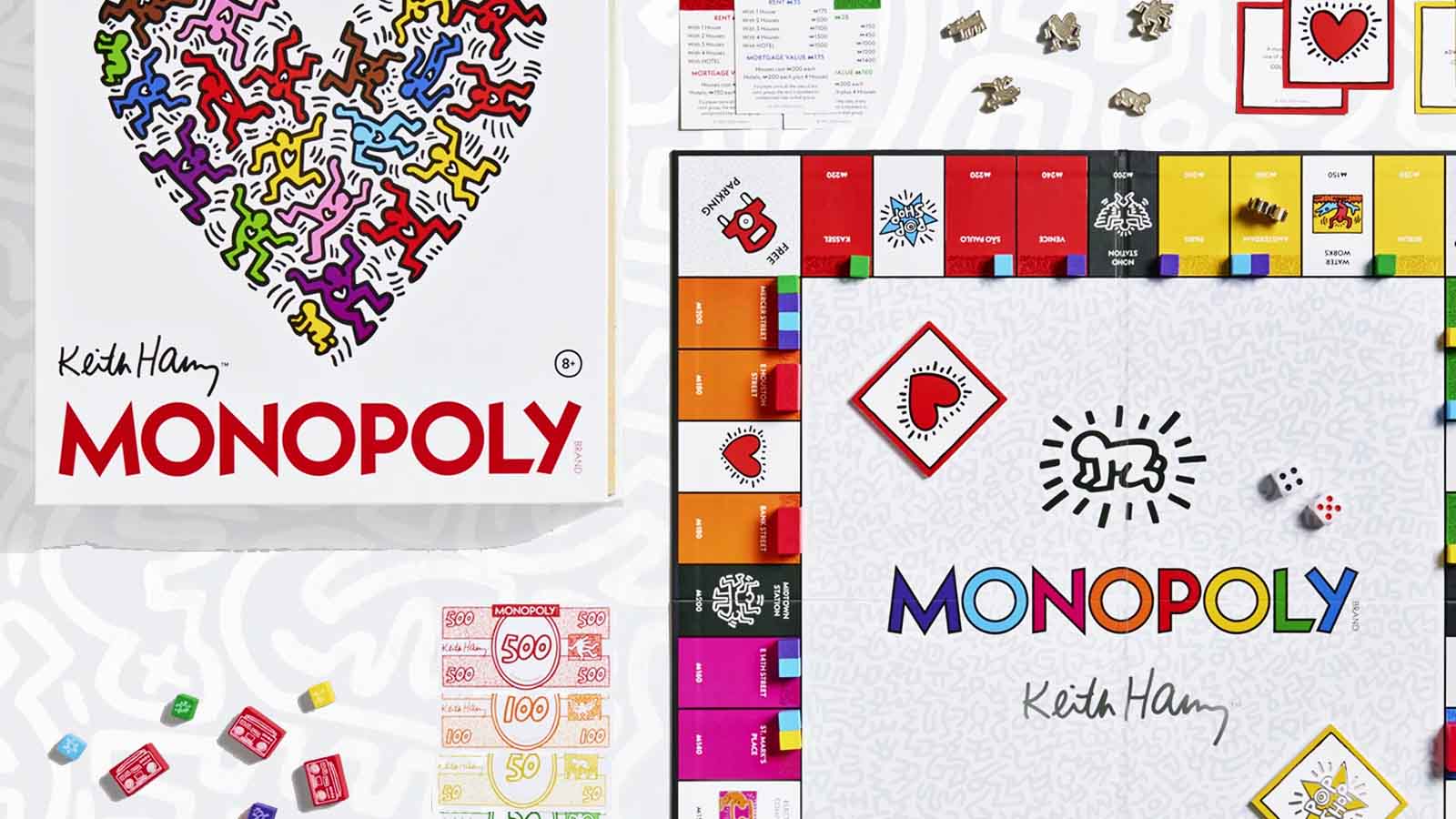 versão do jogo Monopoly em homenagem ao artista Keith Haring
