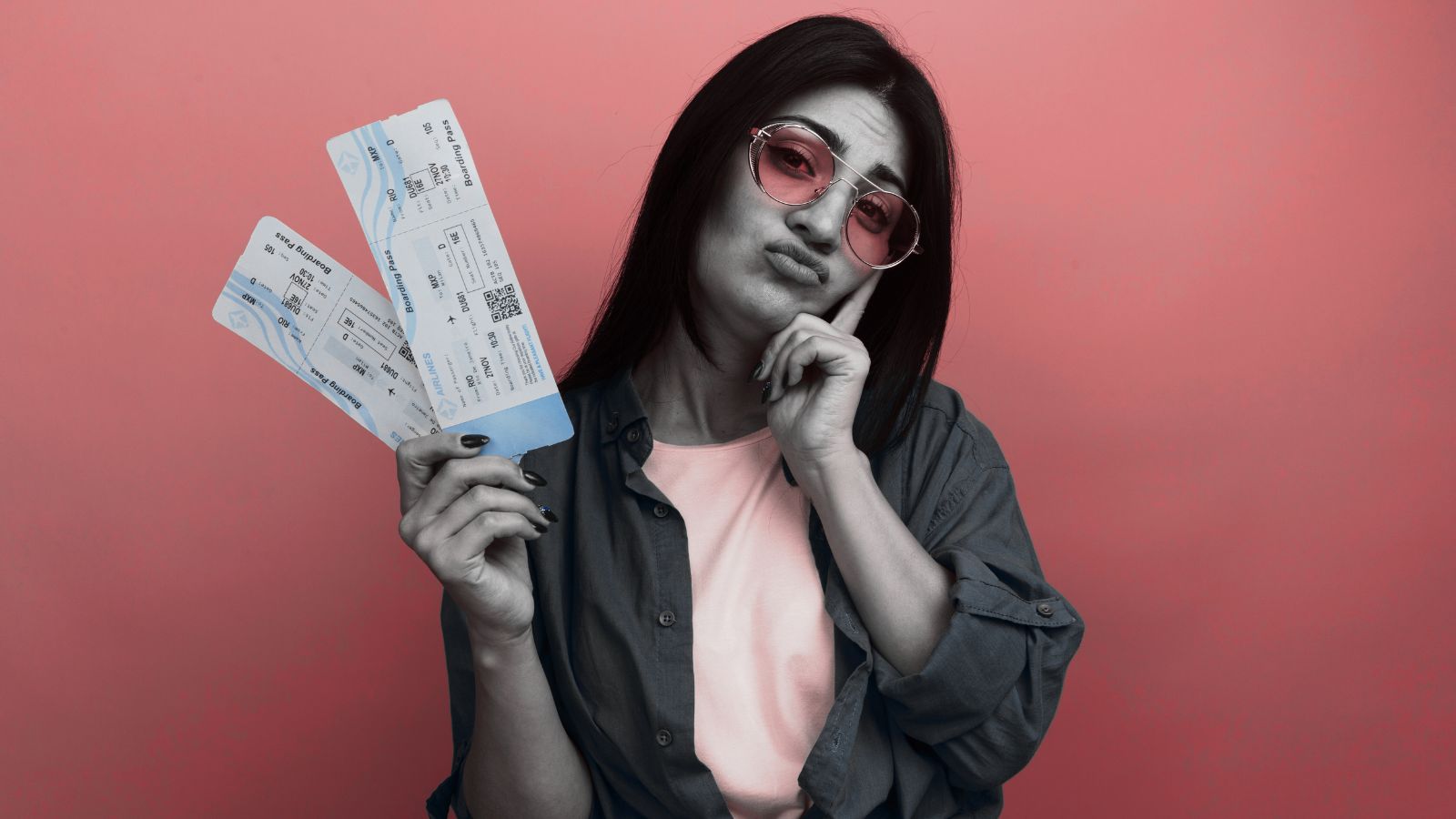 Mulher segurando ingressos