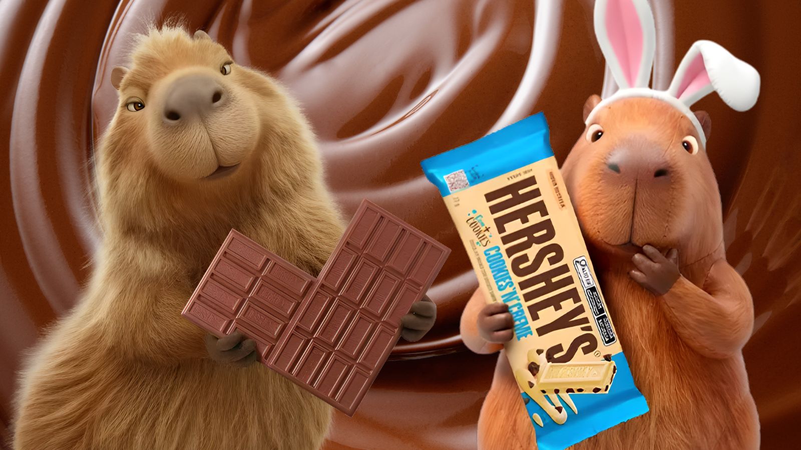 Hershey´s colocou capivara como mascote na Páscoa