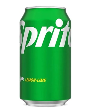 lata com a nova identidade visual do refrigerante Sprite