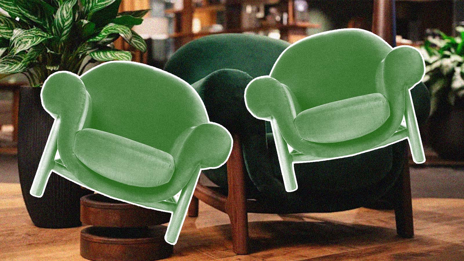 novas poltronas verdes da Starbucks