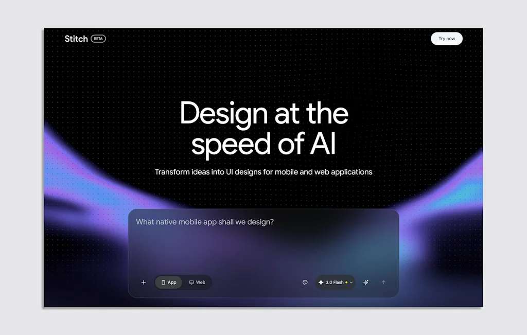 Stitch, ferramenta de design do Google