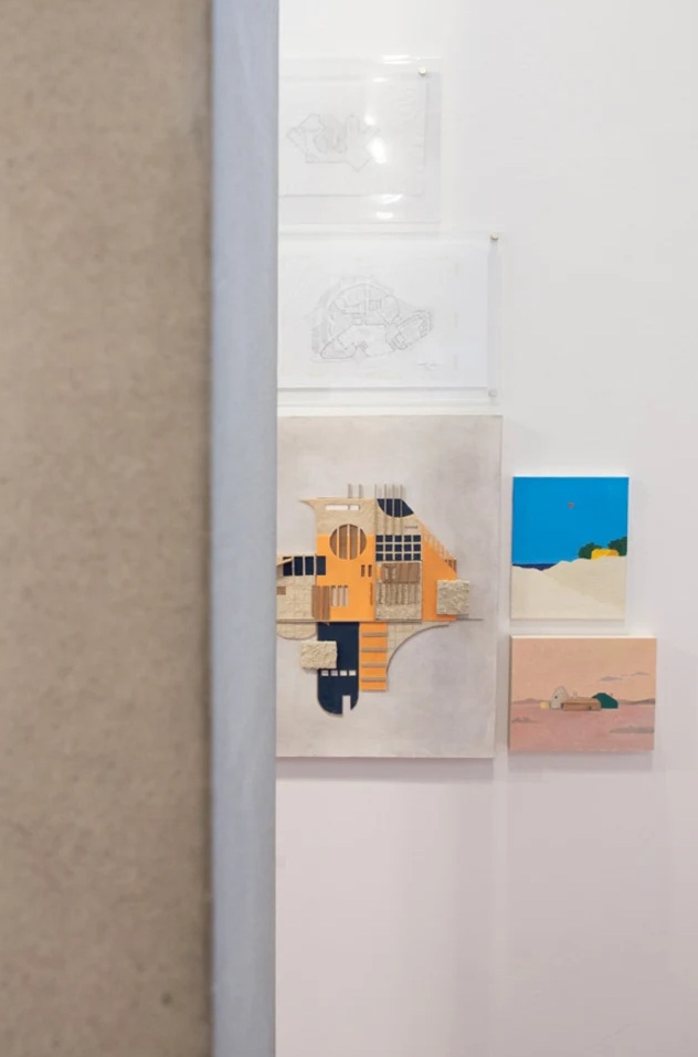 exposição de esboços de arquitetura feitos à mão