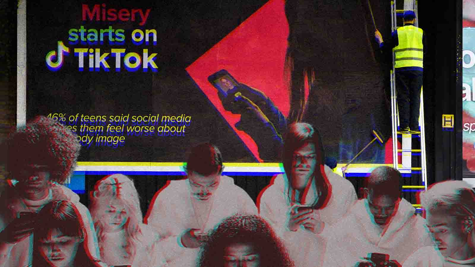 campanha veiculada no Reino Unido sobre redes sociais e saúde mental