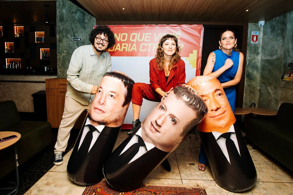 Lu&atilde; Cruz,Tatiana Dias e Daniela da Silva, da CTRL+Z