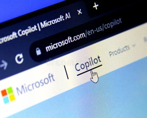 tela de computador com a ferramenta de IA Copilot, da  Microsoft