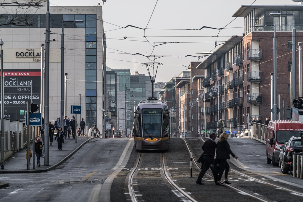 Sistema de transporte em Dublin, na Irlanda