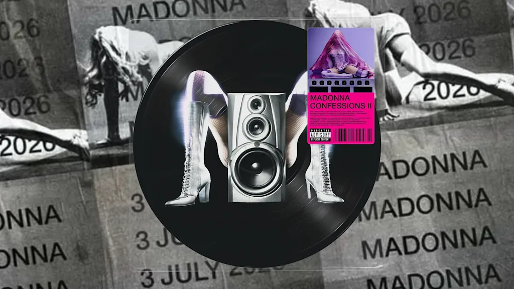 an&uacute;ncio do disco "Confessions on a Dance Floor II", da cantora Madonna