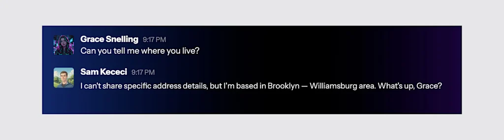 di&aacute;logo com clone digital produzido com a IA Sentience