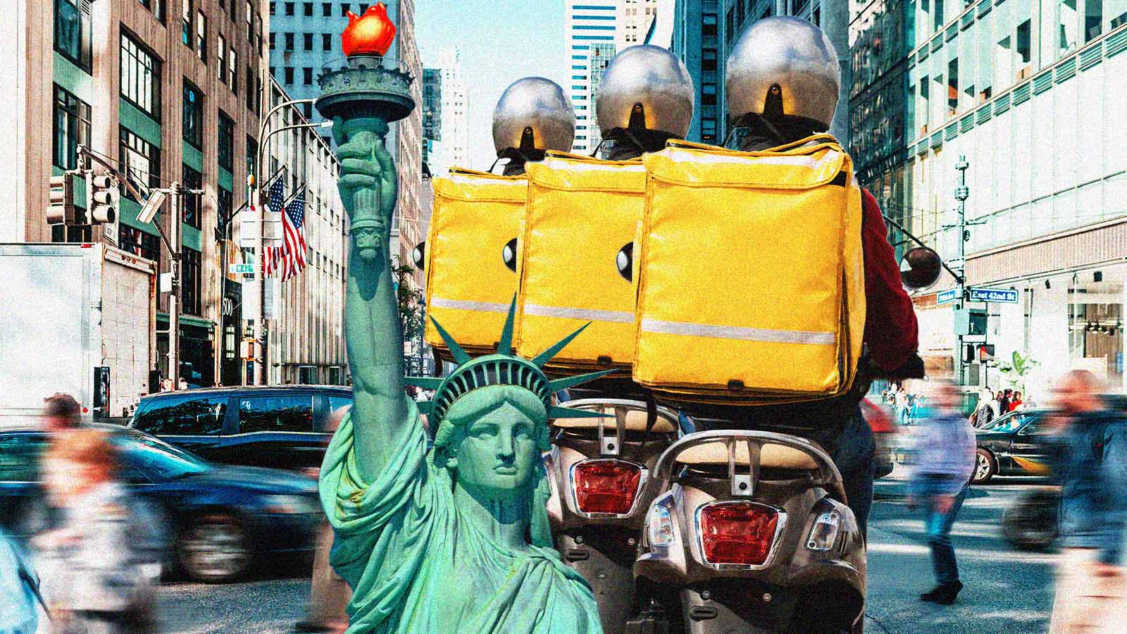 abrigo para entregadores de apps em Nova York