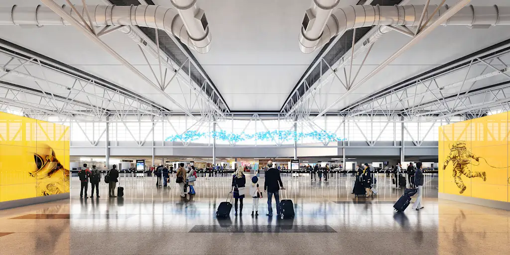 desembarque do Aerporto Intercontinental George Bush em Houston, Texas