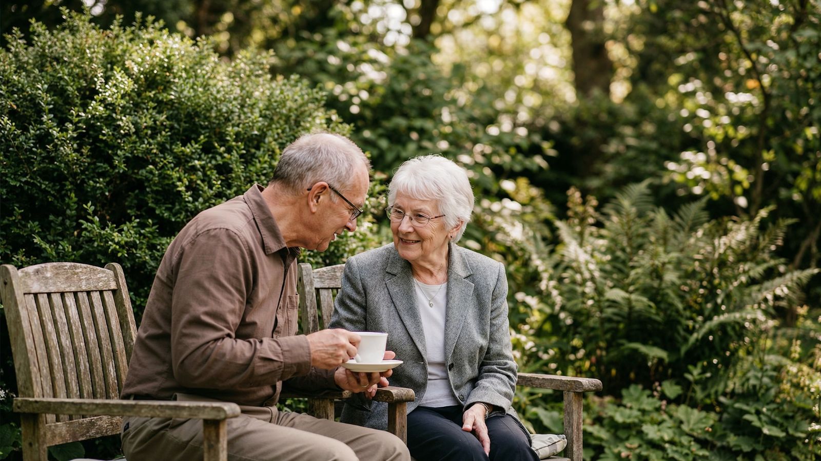 idosos sentados ao ar livre