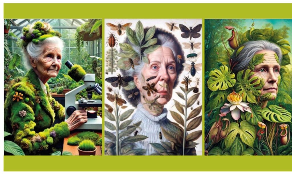 Retratos da artista visual Giselle Beiguelman feitos através de IA