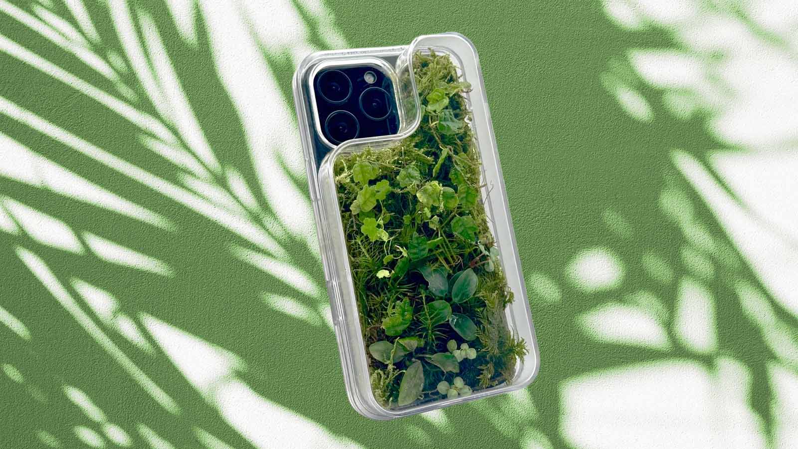 capinha de celular com plantas