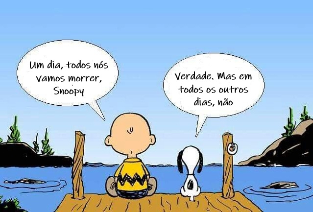 Charlie Brown e Snoopy falam sobre a vida e a morte