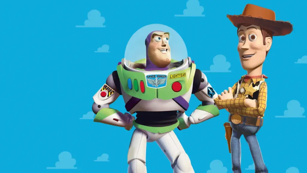 Woody e Buzz no longa de anima&ccedil;&atilde;o "Toy Story", de 1995