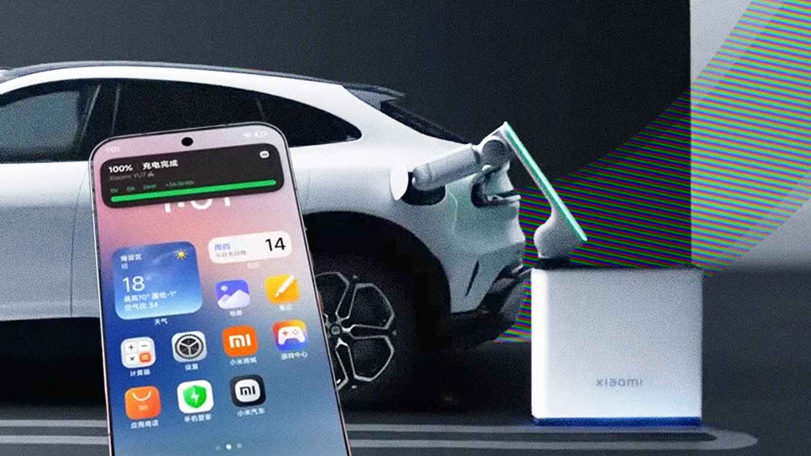 Xiaomi lança braço robótico que recarrega carros sozinho