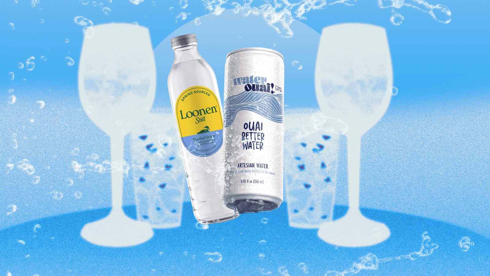 garrafa e lata de água potável livre de microplásticos