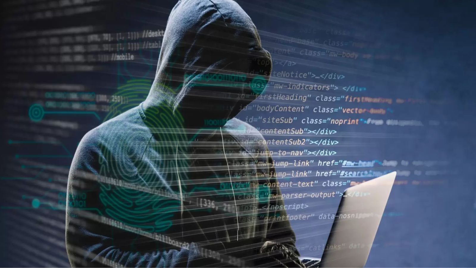 Hacker acessando o computador