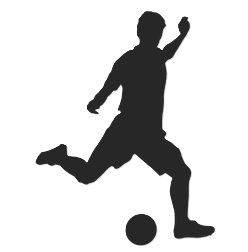 chute a gol em partida de futebol