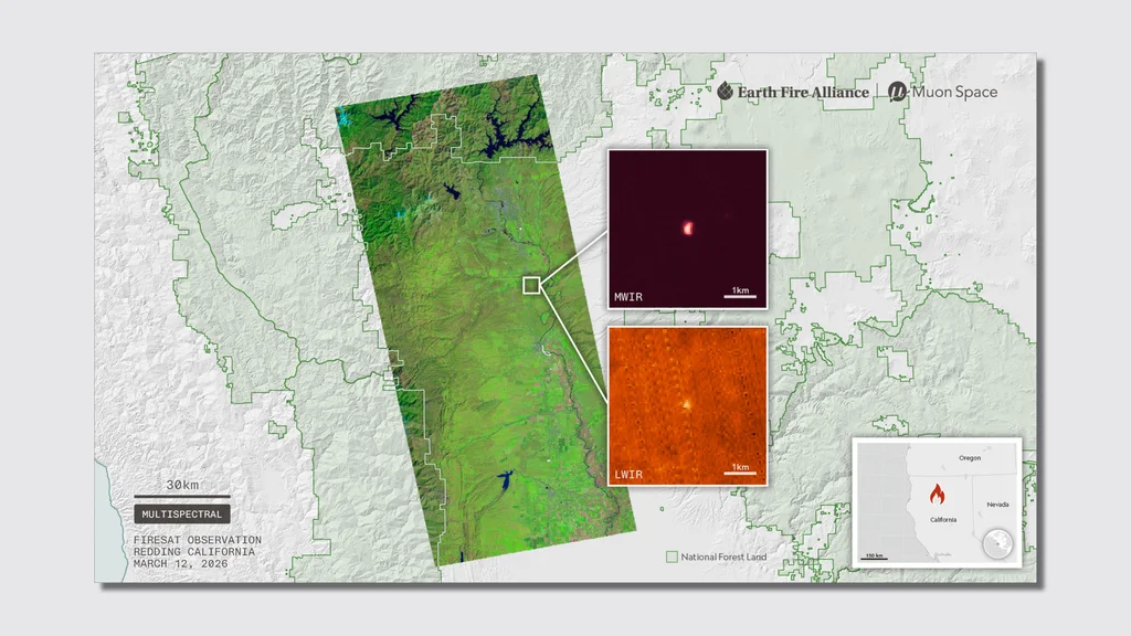 rede de sat&eacute;lites capazes de detectar pequenos focos de inc&ecirc;ndio