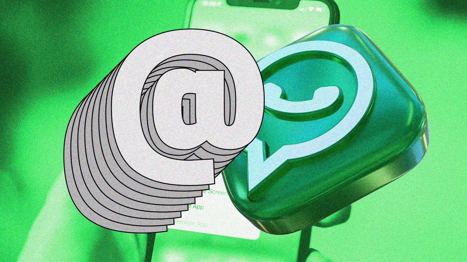 Ilustração representa o novo recurso de nome de usuário do WhatsApp, que permite criar um identificador exclusivo para compartilhar contatos sem divulgar o número de telefone.