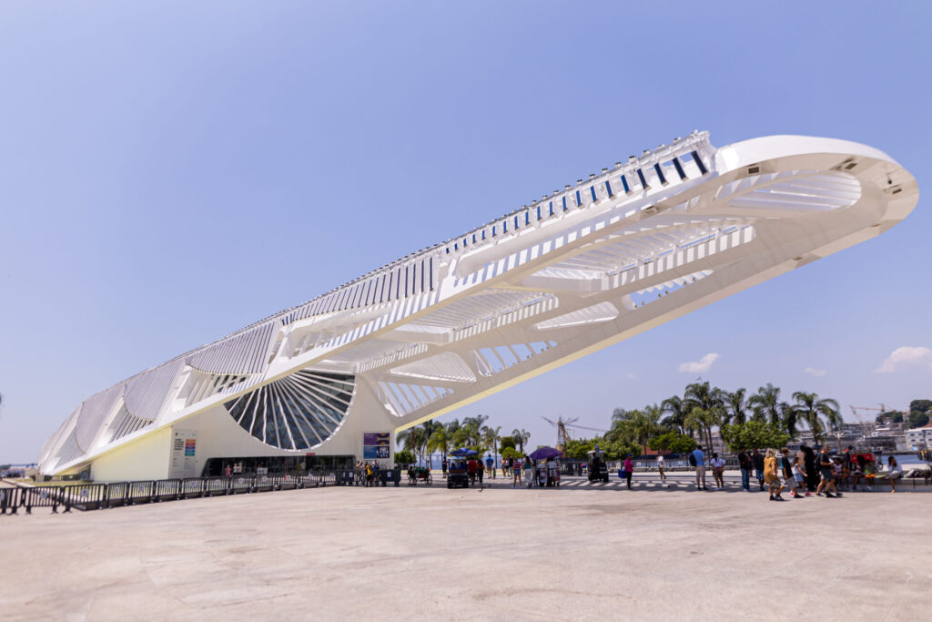 Fachada do Museu do Amanh&atilde;, na regi&atilde;o portu&aacute;ria do Rio de Janeiro.