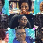 Colagem reúne retratos de artistas, escritoras e pensadoras afrofuturistas da América Latina e do Caribe