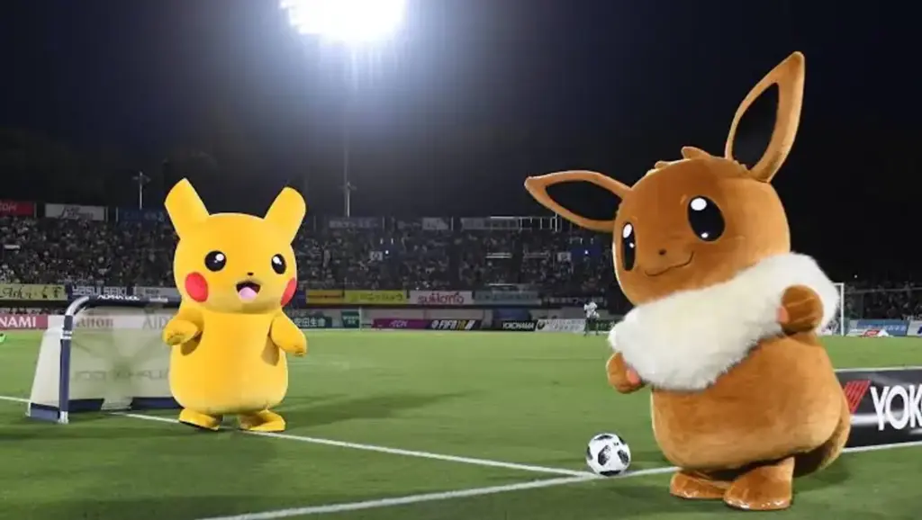 parceria entre a franquia Pokémon e a liga de futebol do Japão