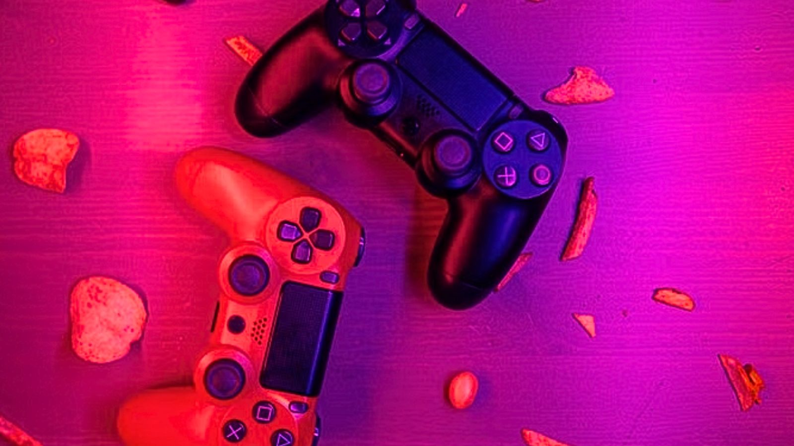 Dois controles de PlayStation