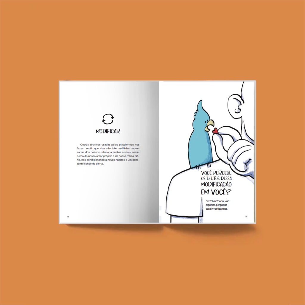 P&aacute;ginas do livro 1 minuto de sua aten&ccedil;&atilde;o sobre como plataformas digitais modificam h&aacute;bitos e comportamentos