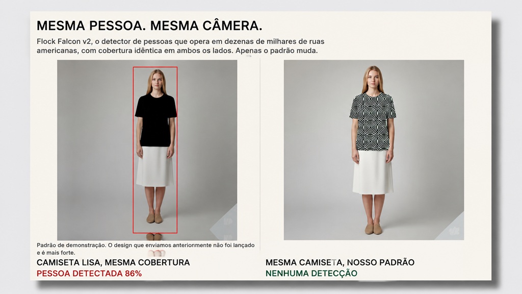roupa criada para confundir c&acirc;meras de vigil&acirc;ncia com IA