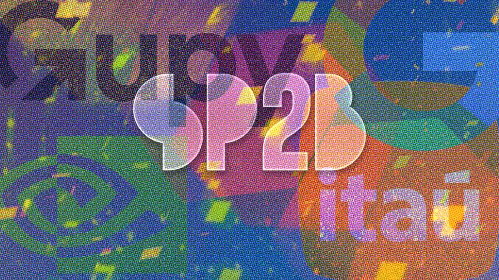 Identidade visual do SP2B 2026, festival de inovação realizado em São Paulo