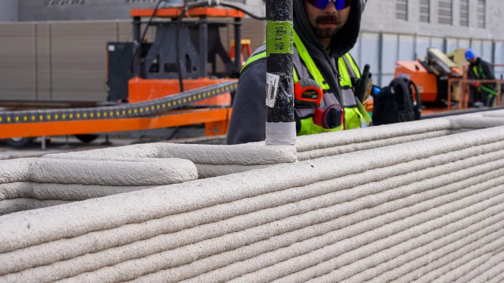 pr&eacute;dio comercial constru&iacute;do com a t&eacute;cnica de impress&atilde;o 3D