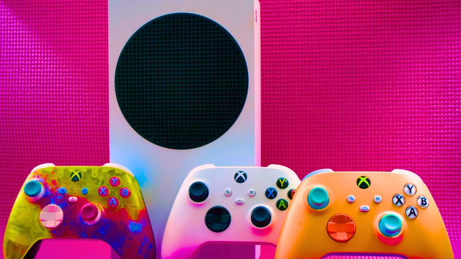 Console e controles do Xbox