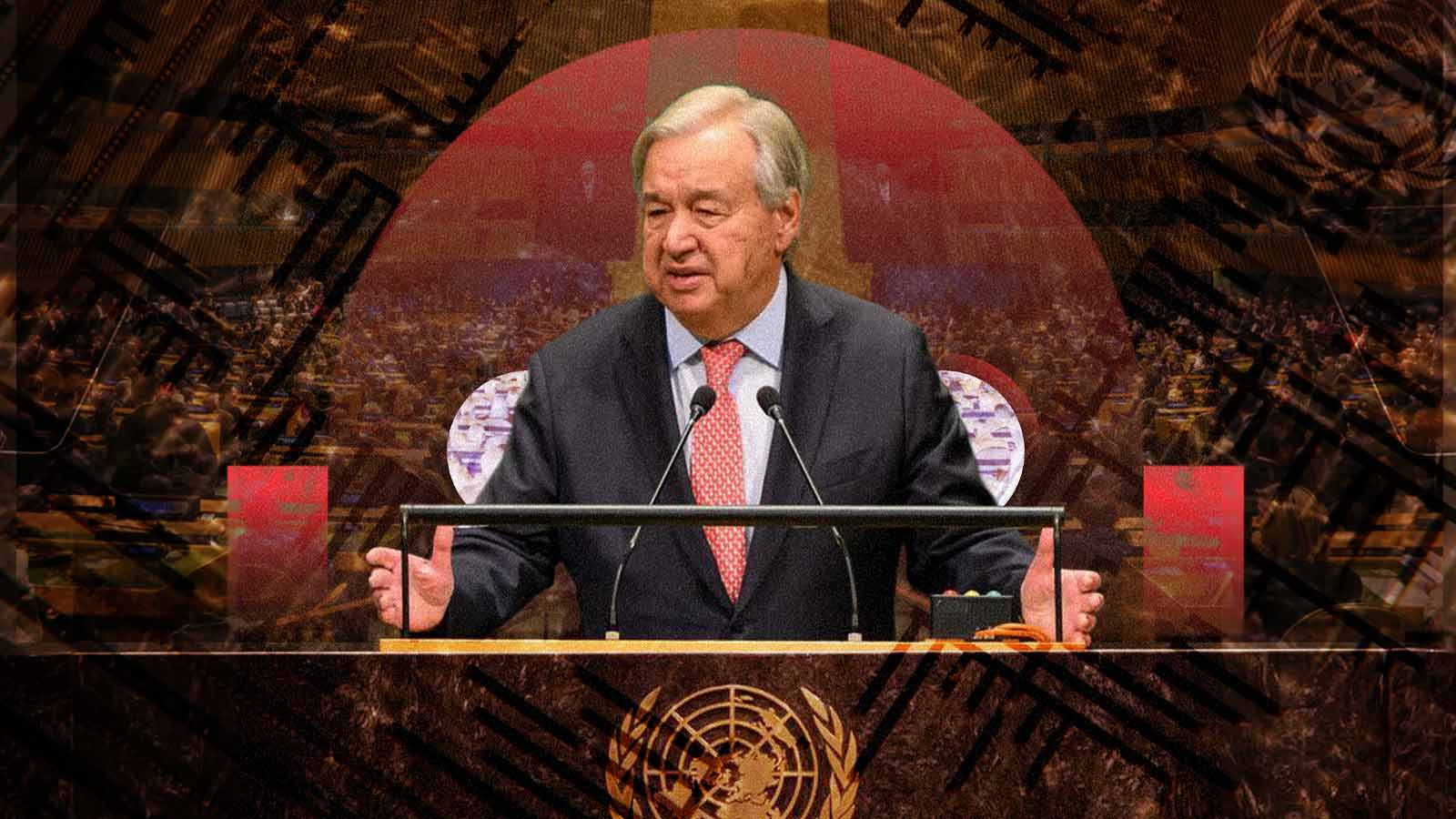 diretor geral da ONU Antonio Guterres faz seu último discurso