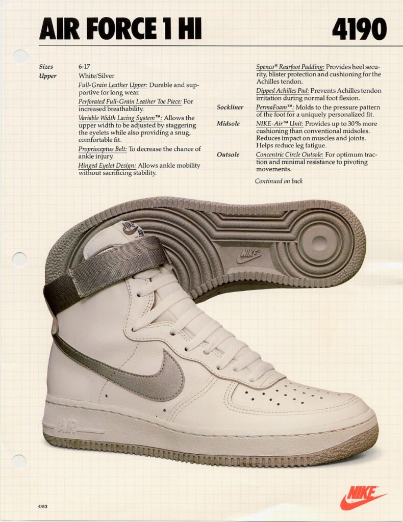 Nike Air Force 1 foi apresentado, primeiramente, como um t&ecirc;nis para jogadores e atletas de basquete. Cr&eacute;dito: Nike